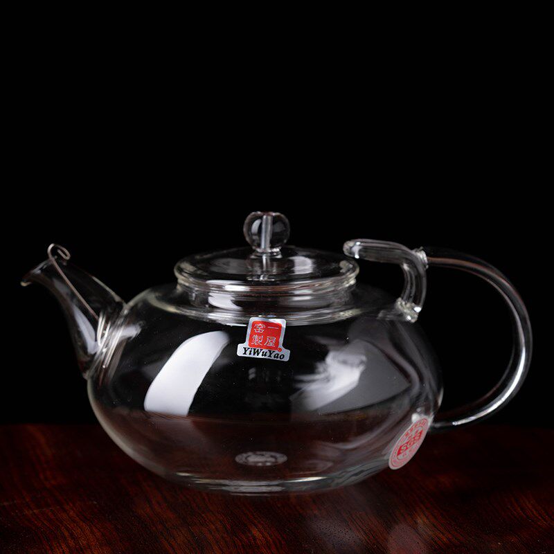 一屋窑防掉盖加厚玻璃耐高温茶具耐热花茶壶泡茶壶沏茶玻璃壶