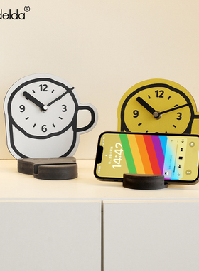 Mandelda入户玄关钟表摆放式时钟摆件家居客厅桌面创意支架装饰品