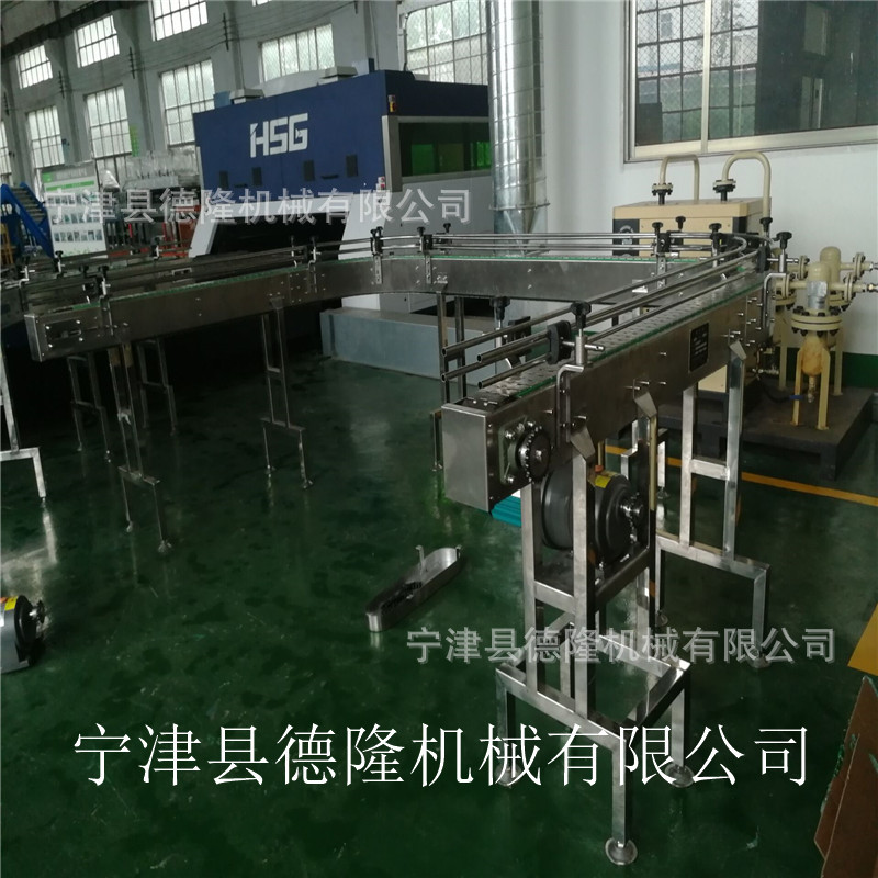 龙骨链板生产流水线平顶链板输送机灌装产品传送带输送设备厂家