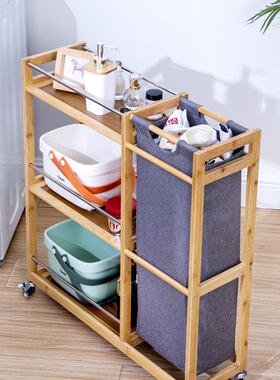 家衣用功能整理置物架浴室分类脏篓篮洗衣大号移动收纳FTI多筐