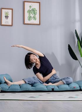 折叠躺床人卧室阳031SZ台无飘窗靠单背榻榻米腿休闲椅懒人新品