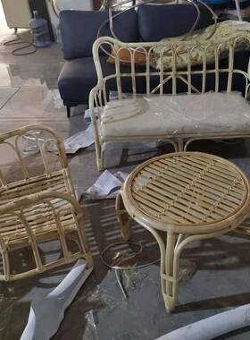 藤沙NRW发沙天然真藤婚藤庆用品人编庭院发组合客厅单休闲民宿藤