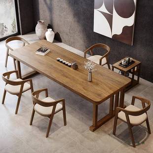 实木大茶桌组合板茶简约现DGX代台泡茶桌子会椅议桌大型茶桌办公
