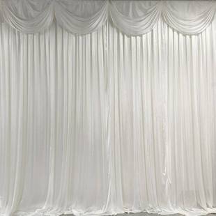 婚庆布幔冰丝冰绸料珠礼光布绸布婚背纱幔景窗帘舞台幕布装 饰X704