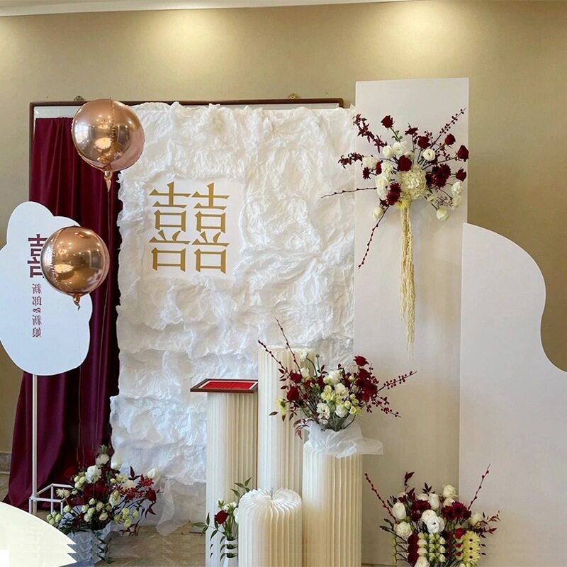 新中式订婚婚礼布置套装背景板