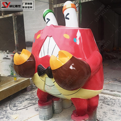 玻璃钢卡通人偶大型雕塑吉祥物商场美陈公仔商业步行街摆件