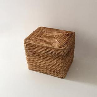 藤手工NFX编织结实用越本南藤编带盖衣服杂物耐玩具书收真纳整理