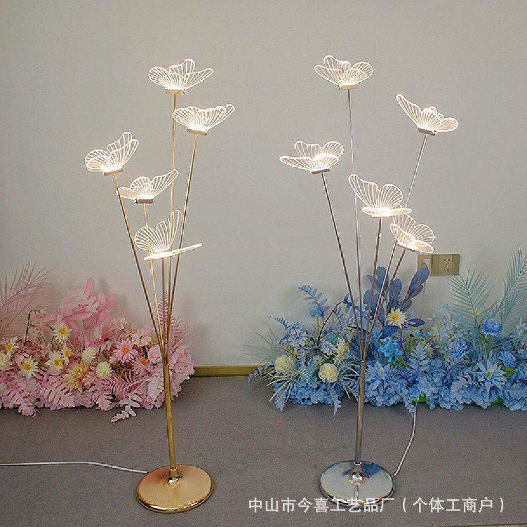 婚庆道具电镀铁区艺UFB发蝴蝶路引婚礼光堂插迎宾布置求婚现场地