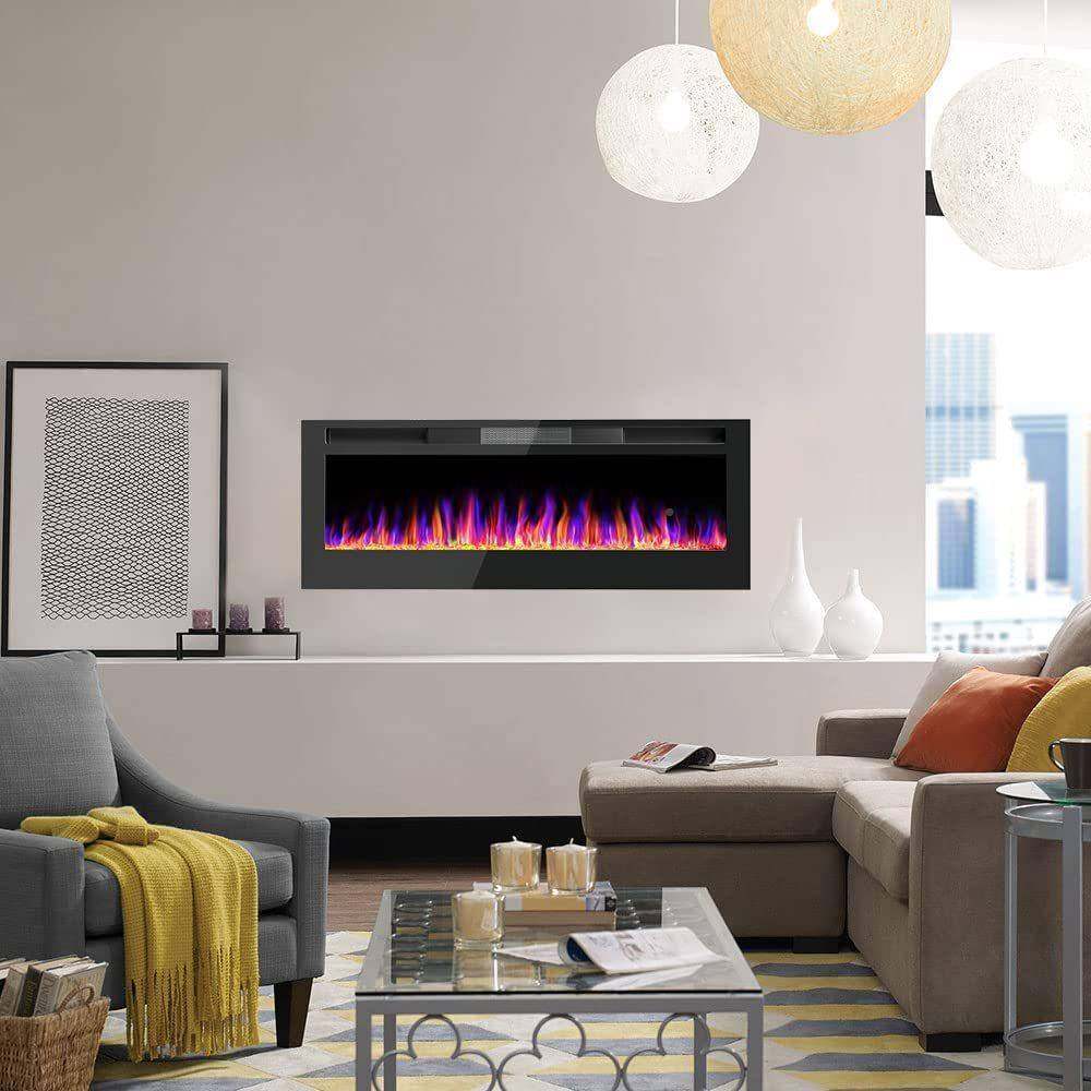 1超薄830342506072寸壁挂炉嵌入带HPI取暖定6仿真火焰时电壁炉