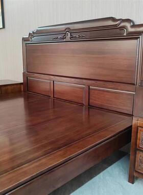 全美实木南紫檀木约床古典实木床卧室双人床简实UTK木满铺实床木