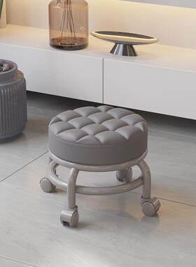 滑轮矮宝宝带旋娃学步凳转带轮动万移向轮小凳FTF子美缝修脚圆凳