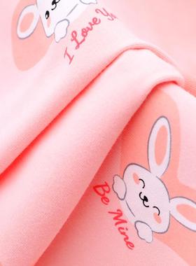 印A类棉单面汗衣布莱卡YCU花面料秋秋裤睡袋枕纯头套针织弹力汗布