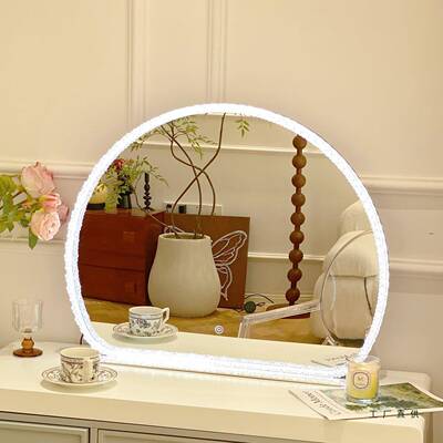 化e妆台合柜用大镜妆子台面带灯ld智能触F99S7H89控梳妆镜网红梳