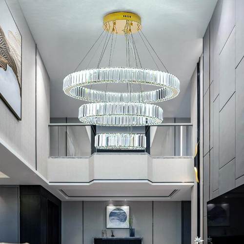 轻奢酒水晶灯客厅吊灯现代简约店别墅复梯式楼挑空层楼大吊ASD-80