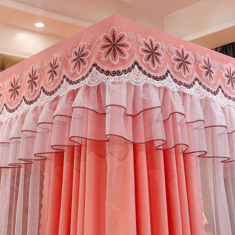 0三22新款家用蚊豪华双杆一体XKB式遮光床幔加密加厚帐宫廷2式春