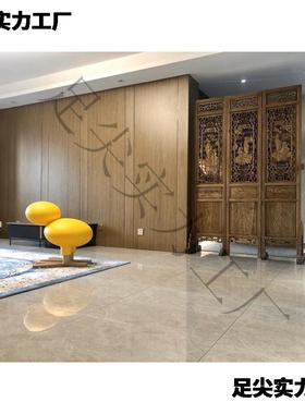 办W8中式旧屏风折叠隔断古实木50063镂空折屏公仿室酒店东阳木做