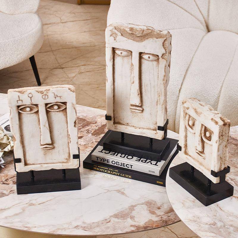 梵茜饰创艺FYH0165L意艺术软仿石像摆件装桌面卧室客厅样板间售楼