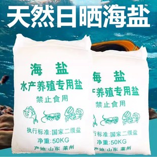 海盐水产养殖专用锦鲤养鱼粗盐观赏鱼鱼池杀菌对虾消毒调水工业盐