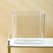 客厅透明鱼缸 塑料垃圾筒家用垃圾桶办公室圆形透明垃圾篓