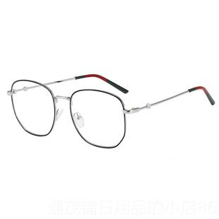 正品倪妮明星同潮款男眼镜防辐射抗蓝金丝近光视女韩版网红款平光