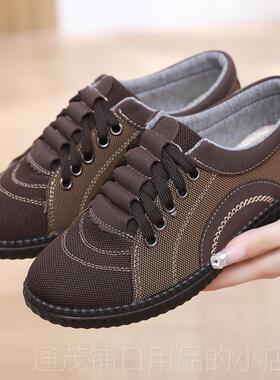 正品妈妈鞋软老底防滑正品中年女新款春秋款鞋子防老人滑北鞋京老
