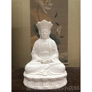 正品耀陶18阿寸杜家观工音佛像白瓷阿杜十字佛像居拜佛艺饰品