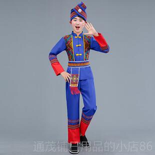 正品新款儿仡佬族服竹民族装男女童装幼儿园仡佬族舞蹈童演出服饰