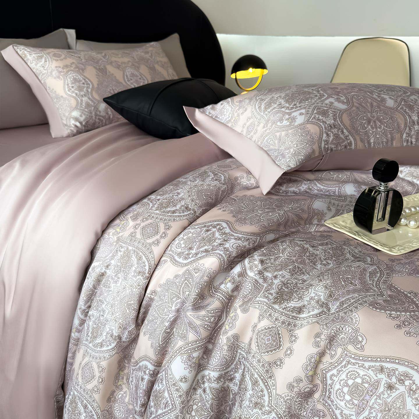 正品滑1裸00s天床丝四件套定制田园花被套睡夏季上用品丝冰丝床单