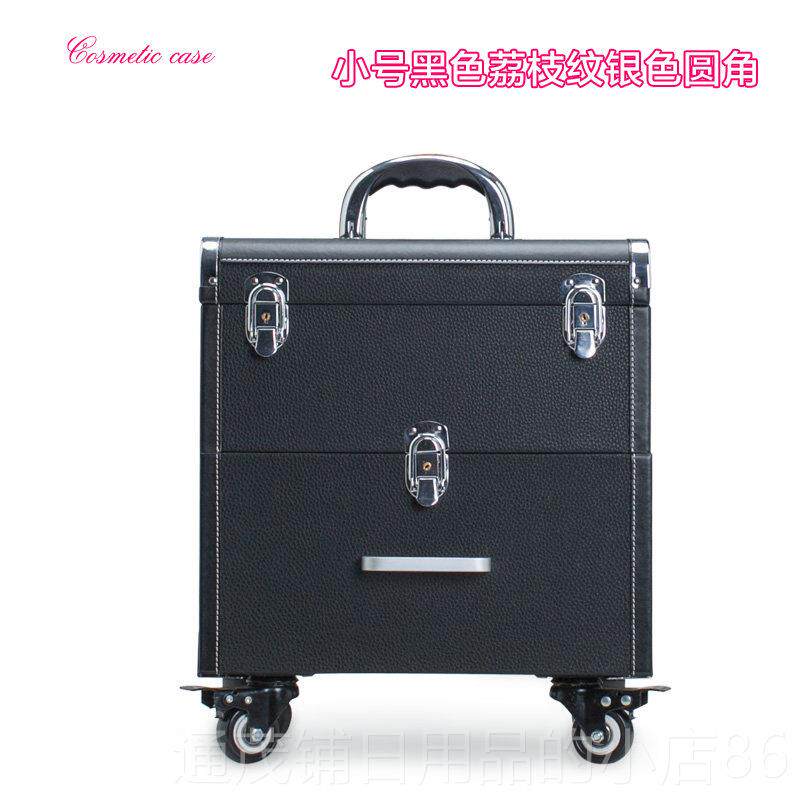 正品大号拉化妆箱专业多杆多功能跟妆美妆美甲纹纹身收纳绣工层具