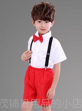 正品一儿童红色大儿合唱团演出服女童蓬蓬纱六裙幼园舞蹈舞台装公