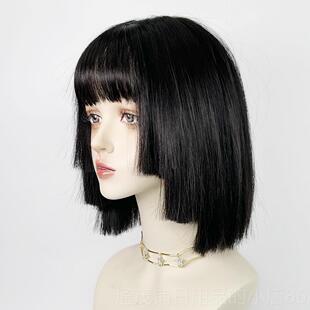 正品水舞紫色公主切假彩发中长发短发骨发直发亚文女锁化色姬发全