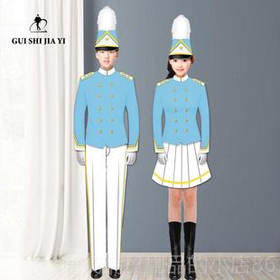 正品北学服生行管乐队饰男女学生鼓京号队打鼓服长袖演出服装校进