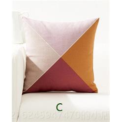 高档北外欧现代简约色三角几棉麻抱撞枕何套 贸布艺软装沙发靠垫