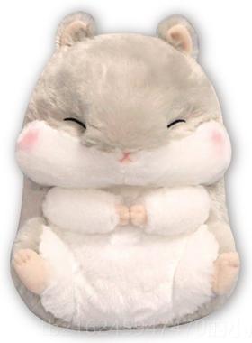 高档本amu日se灰色老鼠娃玩正偶版大号可爱胖娃仓鼠公仔抱枕毛绒