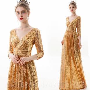 高档晚礼服女王2025款宴新会主人女气场晚装显瘦持气质高贵优雅演