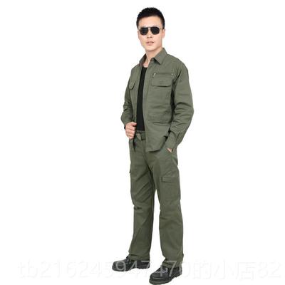 高档耐神磨劳服套装男纯棉夏季薄款保车间制定工装华户外电焊工工