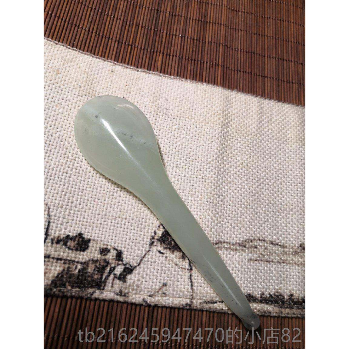 高档玉石筋棒眼部脸部按摩玉板部刮痧经拨络手持棒式筋棒擀棒养生