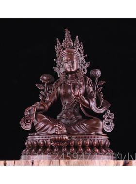 高档绿度母古仿古鎏金铜白可佛像法摆件尼泊尔佛像家居摆放度母定
