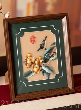 高档苏绣摆件中式房玄念关挂画商刺绣摆台特色纪礼书物务伴手礼送