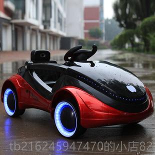 高档科幻儿童人电摇动汽四轮闪车光带遥控可坐男女宝宝摆充电玩具