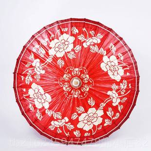 高档毕六福油纸婚伞新娘伞结婚晴出嫁两伞用红伞高档中国风雨古风