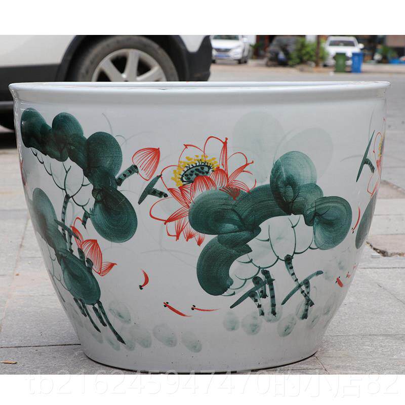 高档德大镇陶瓷鱼缸大号金鱼缸睡莲景盆荷养花缸一米水缸庭院造景