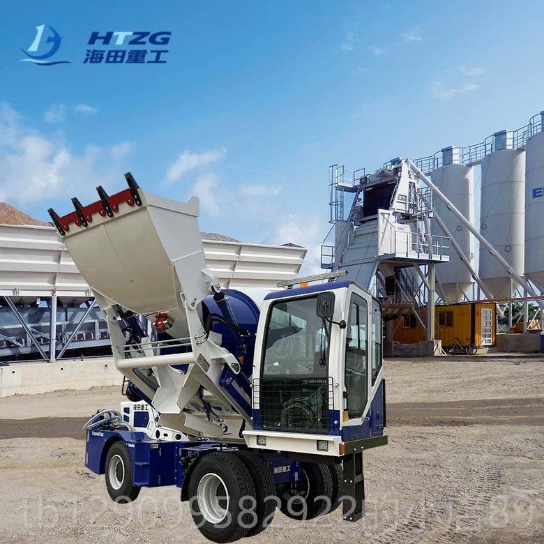 正品海自田重工35方上料.搅拌车全自自卸料自装式滚筒混凝动土搅