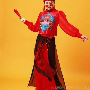 正品新成击鼓服女腰人鼓盘鼓队歌中式节日表演舞台服击秧服广场舞