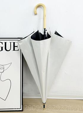 正品雨伞胶长柄遮阳伞防晒抗VU直杆黑阳伞学生定制广遮告伞印logo