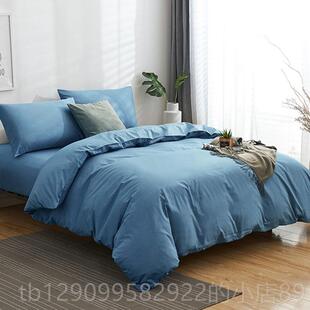 正品 3民宿宾馆酒纯店专床用上用品白色床单四件套全棉北欧三件套