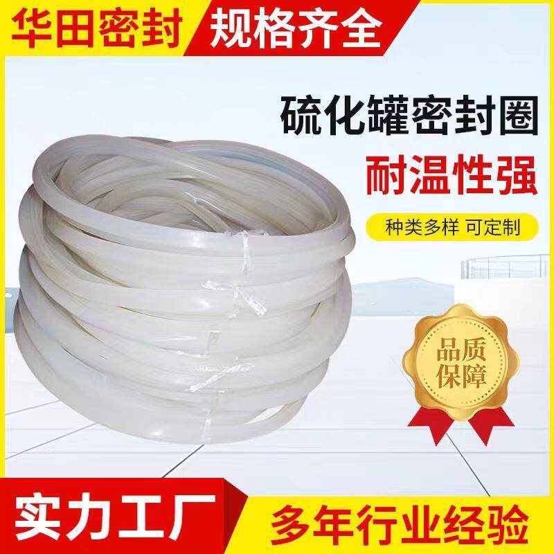 蒸汽硫化罐密封圈耐高温高压耐磨耐腐蚀加强加厚型硅胶密封圈厂家