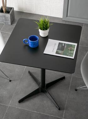 简约现代会洽谈桌椅组合接待餐桌店铺啡奶茶客店网咖88821红方厅