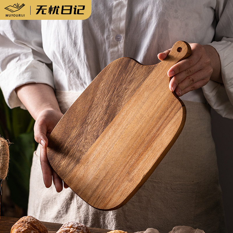 无忧日记菜板防霉抗菌家用实木水果砧板宝宝辅食板面包牛排小案板