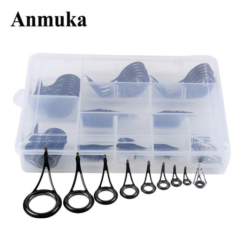 多号筏竿路亚竿导环配件 一90件不锈钢陶瓷单脚导线环装